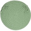 Rhody Solid Poly Celadon S040 15 in. X 15 in. Chair Pad Set-of-4 Braided Rug