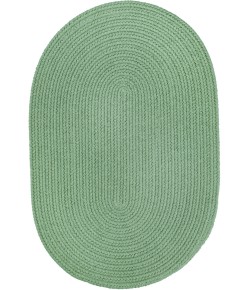 Rhody Solid Poly Celadon S040 2 ft. X 3 ft. Oval Braided Rug