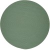 Rhody Solid Poly Celadon S040 4 ft. X 4 ft. Round Braided Rug