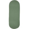 Rhody Solid Poly Celadon S040 2 ft. X 6 ft. Oval Runner Braided Rug