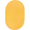 Rhody Solid Poly Daffodil S041 7 ft. X 9 ft. Oval Braided Rug