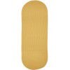 Rhody Solid Poly Daffodil S041 2 ft. X 6 ft. Oval Runner Braided Rug