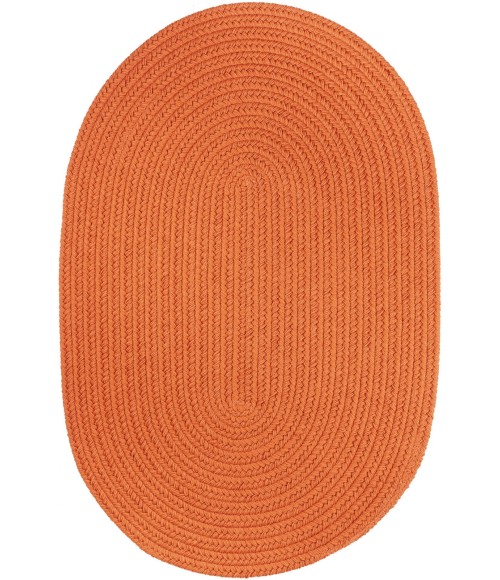 Rhody Solid Poly Mango S042 7 ft. X 9 ft. Oval Rug