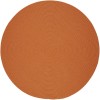 Rhody Solid Poly Mango S042 10 ft. X 10 ft. Round Braided Rug