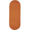 Rhody Solid Poly Mango S042 2 ft. X 6 ft. Oval Runner Braided Rug