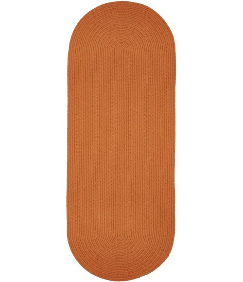 Rhody Solid Poly Mango S042 2 ft. X 4 ft. Oval Runner Rug