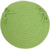 Rhody Solid Poly Key Lime S044 15 in. X 15 in. Chair Pad Set-of-4 Braided Rug