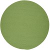 Rhody Solid Poly Key Lime S044 4 ft. X 4 ft. Round Braided Rug