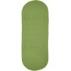 Rhody Solid Poly Key Lime S044 2 ft. X 6 ft. Oval Runner Braided Rug
