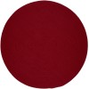 Rhody Solid Poly Brilliant Red S045 6 ft. X 6 ft. Round Braided Rug