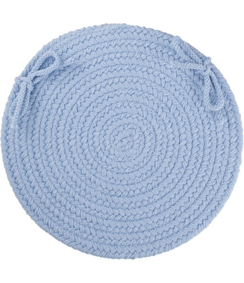 Rhody Solid Poly Hydrangea S046 15 in. X 15 in. Chair Pad Rug