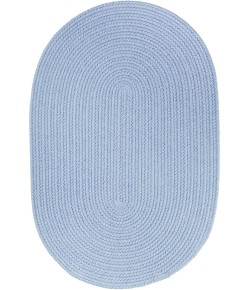 Rhody Solid Poly Hydrangea S046 7 ft. X 9 ft. Oval Braided Rug