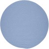 Rhody Solid Poly Hydrangea S046 4 ft. X 4 ft. Round Braided Rug