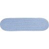 Rhody Solid Poly Hydrangea S046 8 in. X 28 in. Stair Tread Set-of-13 Braided Rug