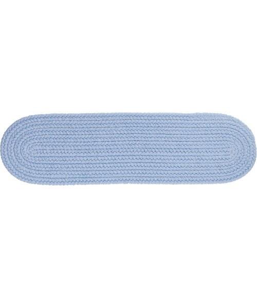 Rhody Solid Poly Hydrangea S046 8 in. X 28 in. Stair Tread Rug