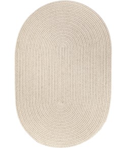 Rhody Solid Poly Pumice S049 10 ft. X 13 ft. Oval Braided Rug