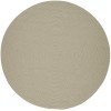Rhody Solid Poly Pumice S049 10 ft. X 10 ft. Round Braided Rug