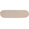 Rhody Solid Poly Pumice S049 8 in. X 28 in. Stair Tread Braided Rug
