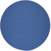 Rhody Solid Poly French Blue S052 6 ft. X 6 ft. Round Braided Rug