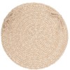 Rhody Solid Wool Sand S100 15 in. X 15 in. Chair Pad Braided Rug