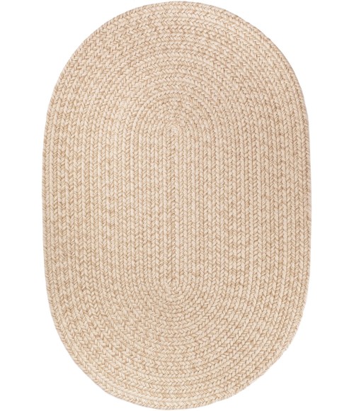 Rhody Solid Wool Sand S100 2 ft. X 3 ft. Oval Rug