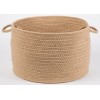 Rhody Solid Wool Wheat S101 18 in. X 12 in. Basket Braided Rug