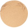 Rhody Solid Wool Wheat S101 15 in. X 15 in. Chair Pad Braided Rug
