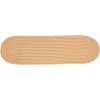 Rhody Solid Wool Wheat S101 8 in. X 28 in. Stair Tread Set-of-13 Braided Rug