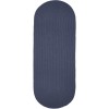 Rhody Solid Wool Wheat S101 2 ft. X 6 ft. Oval Runner Braided Rug