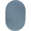 Rhody Solid Wool Blue Bonnet S103 10 ft. X 13 ft. Oval Braided Rug