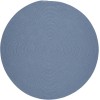 Rhody Solid Wool Blue Bonnet S103 6 ft. X 6 ft. Round Braided Rug