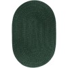 Rhody Solid Wool Hunter Green S105 2 ft. X 3 ft. Oval Braided Rug