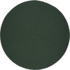 Rhody Solid Wool Hunter Green S105 6 ft. X 6 ft. Round Braided Rug