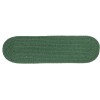 Rhody Solid Wool Hunter Green S105 8 in. X 28 in. Stair Tread Set-of-13 Braided Rug