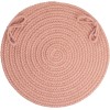 Rhody Solid Wool Old Rose S106 15 in. X 15 in. Chair Pad Braided Rug