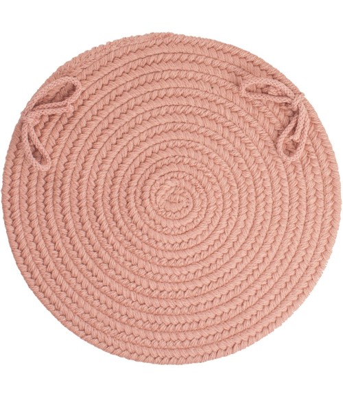 Rhody Solid Wool Old Rose S106 15 in. X 15 in. Chair Pad Set-of-4 Rug