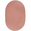 Rhody Solid Wool Old Rose S106 10 ft. X 13 ft. Oval Braided Rug