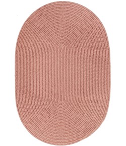 Rhody Solid Wool Old Rose S106 3 ft. X 5 ft. Oval Braided Rug