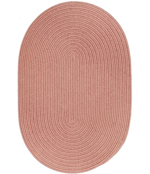 Rhody Solid Wool Old Rose S106 3 ft. X 5 ft. Oval Rug