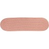 Rhody Solid Wool Old Rose S106 8 in. X 28 in. Stair Tread Set-of-13 Braided Rug
