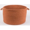 Rhody Solid Wool Terra Cotta S108 18 in. X 12 in. Basket Braided Rug