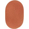 Rhody Solid Wool Terra Cotta S108 10 ft. X 13 ft. Oval Braided Rug