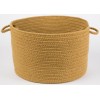Rhody Solid Wool Vintage Gold S109 18 in. X 12 in. Basket Braided Rug