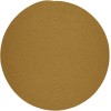 Rhody Solid Wool Vintage Gold S109 8 ft. X 8 ft. Round Braided Rug