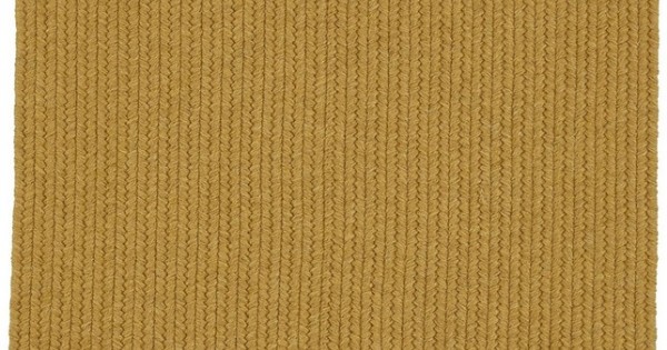 Rhody Solid Wool Vintage Gold Rug S109 2X4 Oval Runner - Rugs Town