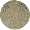 Rhody Solid Wool Moss Green S111 15 in. X 15 in. Chair Pad Braided Rug