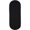 Rhody Solid Wool Black S112 2 ft. X 6 ft. Oval Runner Braided Rug
