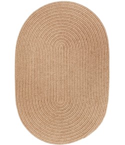 Rhody Solid Wool Taupe S114 10 ft. X 13 ft. Oval Braided Rug