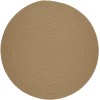 Rhody Solid Wool Taupe S114 10 ft. X 10 ft. Round Braided Rug