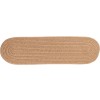 Rhody Solid Wool Taupe S114 8 in. X 28 in. Stair Tread Set-of-13 Braided Rug